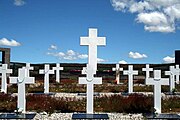 Argentinian cemetery north of Darwin where most of the Argentinian casualties of the Goose Green battle were buried.