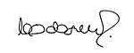 Xuxa's signature in ink