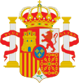 Versión del Escudo de España (1874 - 1931) con las Columnas de Hércules.