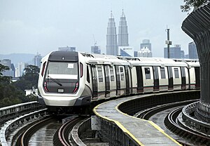 Semantan Platform 1 viewing KLCC at the background.