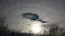 Fallstreak Hole over Naples, Italy, December 26, 2018