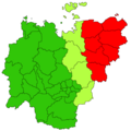 Detailed timezone map for Sakha Republic