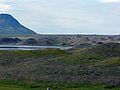 Some Vatnsdalshólar on the shore of the Flóðið