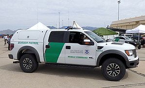 SVT Raptor in use by U.S. Customs and Border Protection as a mobile command vehicle.