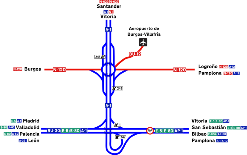 File:Accesos Aeropuerto de Burgos.png