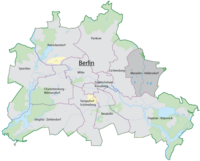 Map of Berlin with highlighted Marzahn-Hellersdorf