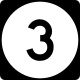 Single-digit state route shield