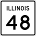 Illinois Route 48 marker