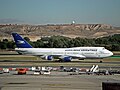 Boeing 747-400 de Aerolíneas en el Aeropuerto de Madrid-Barajas.