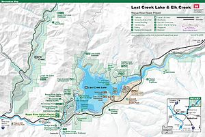 Recreation Map of Elk Creek and Lost Creek Lake