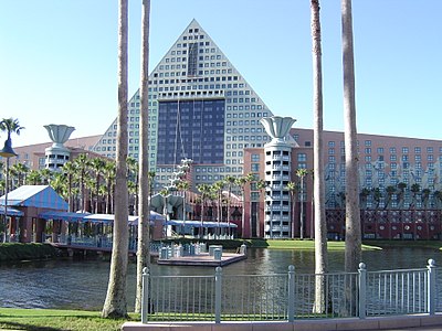 Camp. Hotel Dolphin by Michael Graves, Walt Disney World Florida (1987)