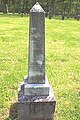 Tombstone of Aaron Grigsby at Little Pigeon Cemetery in Lincoln State Park.