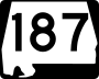 State Route 187 marker