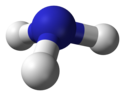 A schematic depiction of an Ammonia molecule.