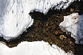 This human like shape as seen in the ice forms on the surface of Mission Creek at Lions Park Kelowna, BC, Canada, (18 megapixels)