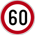 В26 Speed limit (60 km/h)