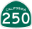 State Route 250 marker