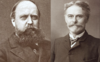 Edward Drinker Cope (left) and Othniel Charles Marsh (right).