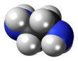 Space-filling model of ethylenediamine