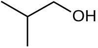 Skeletal formula of isobutanol