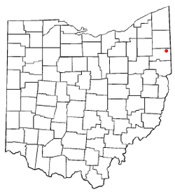 Location of Youngstown, Ohio