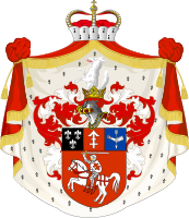 Later arms of the Princes Sapieha (1858–1859)