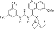 2005: Soos、Connon和Dobson利用雙官能硫脲官能化的金雞納生物鹼催化硝基烷不對稱地與查爾酮 [17] 以及丙二酸酯加成[18]