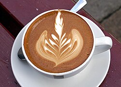 A mug with latte art