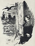 Édouard Manet's 1875 illustration for "The Raven"