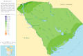 Image 33A map of the average annual precipitation in South Carolina (from South Carolina)