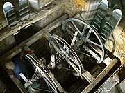 Inside the belfry of St Medard & St Gildard's, England (13th century)