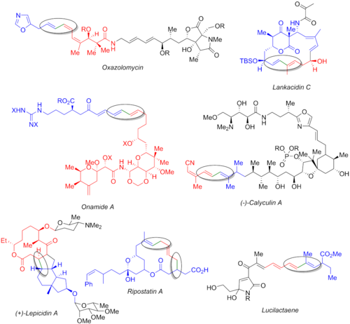 A variety of total syntheses which make use of the Stille reaction