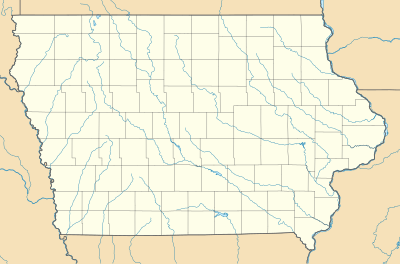 Mapa de localización de Iowa