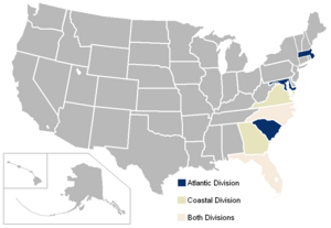 Location of teams in {{{title}}}