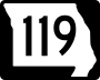 Route 119 marker