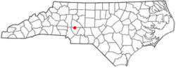 Location in North Carolina