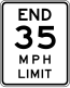 End 35 mph speed limit, New York.