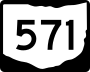 State Route 571 marker