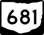 State Route 681 marker