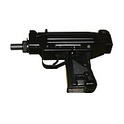 IMI Micro Uzi. S (safe) - предохранитель, F (fire) - автоматический огонь