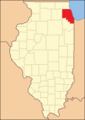 Cook County 1836–39 after the creation of McHenry and Will Counties