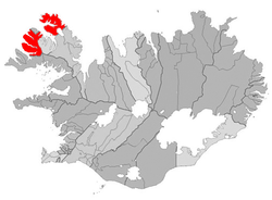 Location of the municipality of Ísafjarðarbær