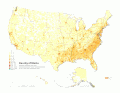 Density of African Americans