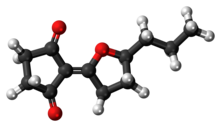 Ball-and-stick model of oudenone