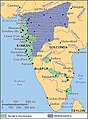 Maratha kingdom in 1680 (green)