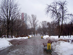 Парк Леоново зимой