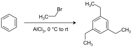 File:1,3,5-Triethylbenzol Synthese.svg