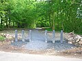 The entrance to the new cycle and pedestrian path off the Stewarton to Torranyard road near Gill Mill farm.