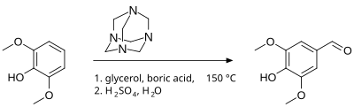 Duff reaction syringaldehyde