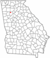 Location of Kennesaw, Georgia